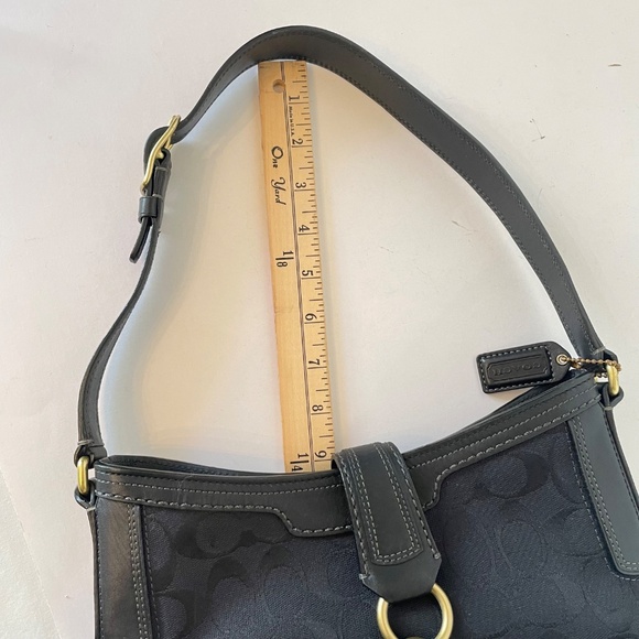 Coach Black Signature Canvas Slim Hamptons Hobo Bag 11058 - Picture 11 of 13